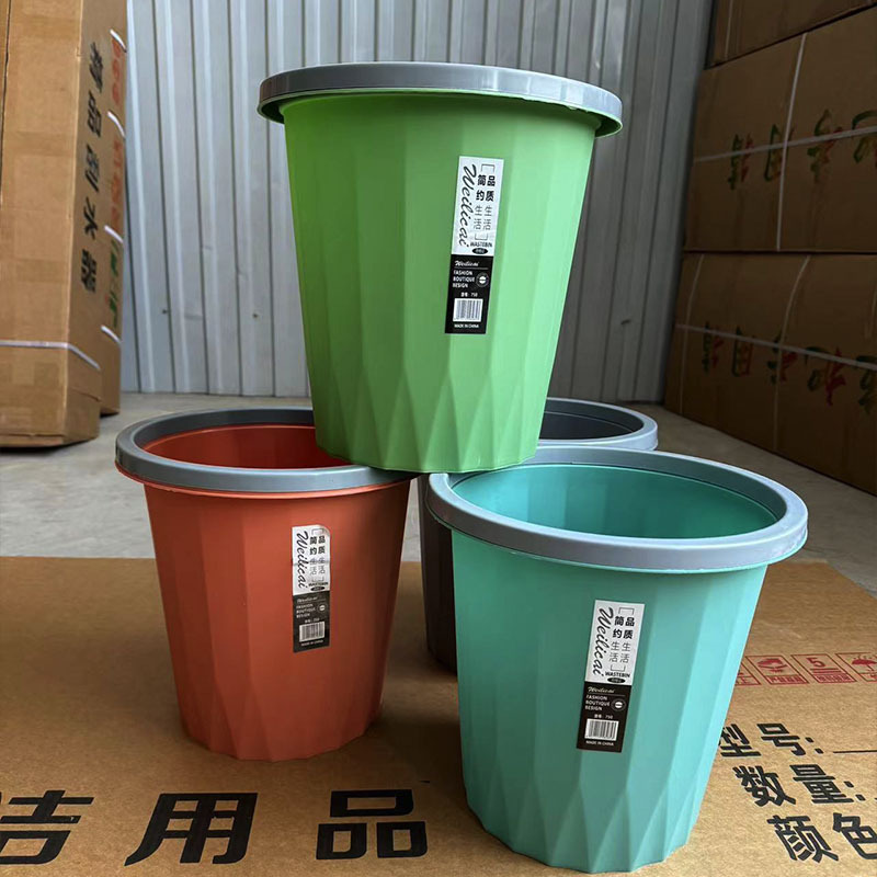 A large number of wholesale household with pressed edge trash can plastic trash can multi-purpose bucket garbage collection bucket A large number of wholesale household with pressed edge trash can plastic trash can multi-purpose bucket garbage collection bucket