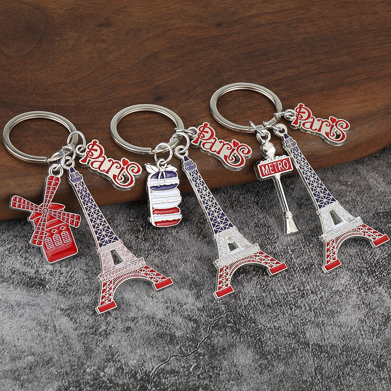 Spot Paris Keychain Oil Seal Glue Process Eiffel Tower Arc De Triomphe Metal Zinc Alloy Keychain Spot Paris Keychain Oil Seal Glue Process Eiffel Tower Arc De Triomphe Metal Zinc Alloy Keychain