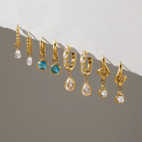 Jieding titanium steel earrings with colorful rhinestones and zircon pendants, stainless steel ear accessories, light luxury and high-end feel, cross-border wholesale