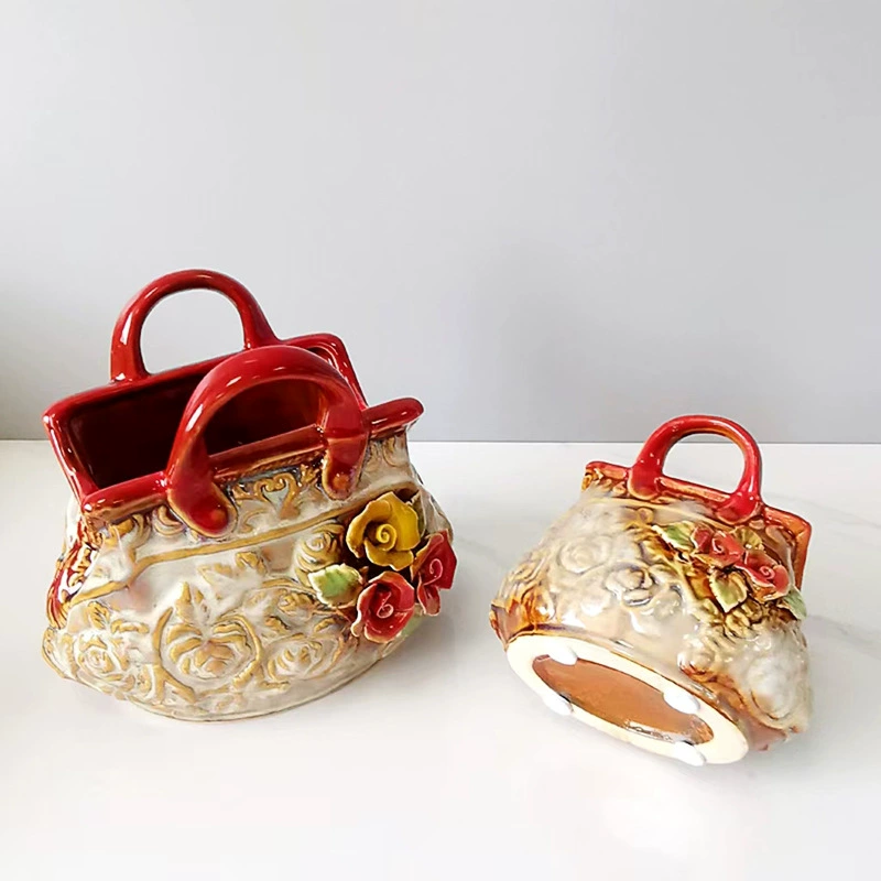 Creative modern bag, flowerpot, simple and elegant design, home decor