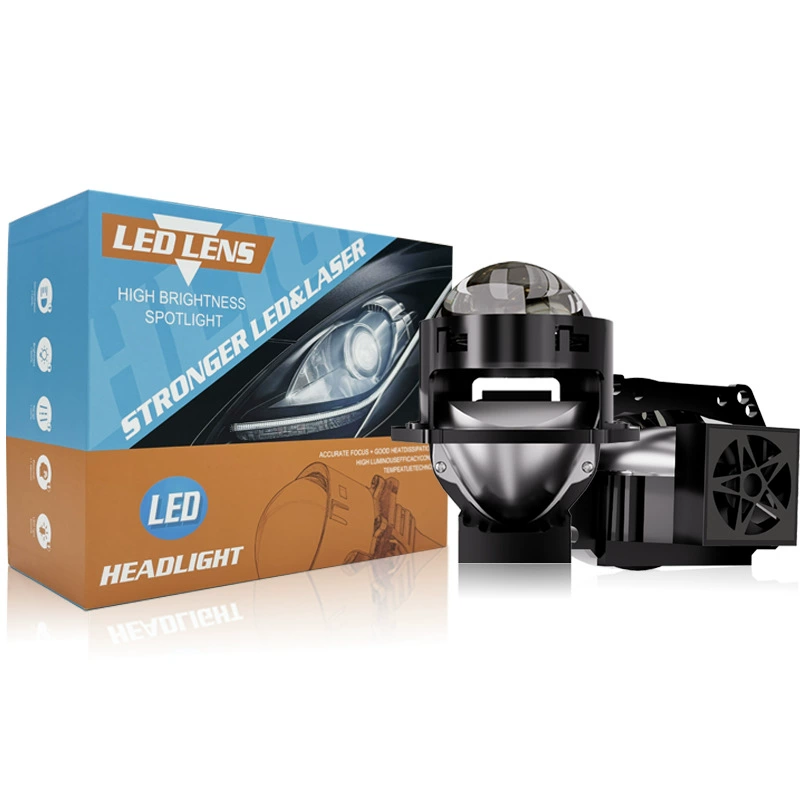 Трансграничные новые автомобильные светодиодные фары H2 Короткий одиночный стакан 50W модифицированный дальний и ближний свет интегрированные линзы светодиодные фары