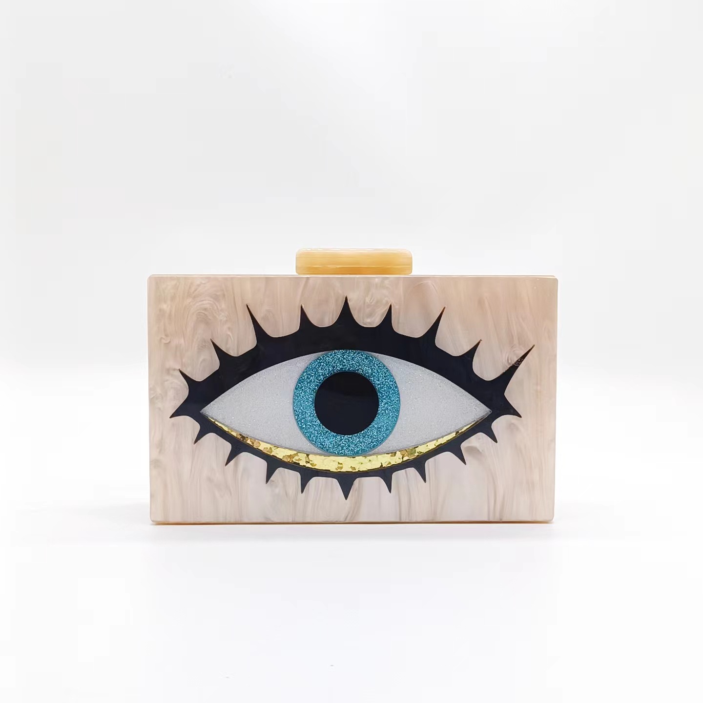 Sac bandoulière léger et luxueux en acrylique avec chaîne et motif serpent, idéal pour les soirées et le quotidien. Pochette/sac à bandoulière avec chaîne._voghion.com