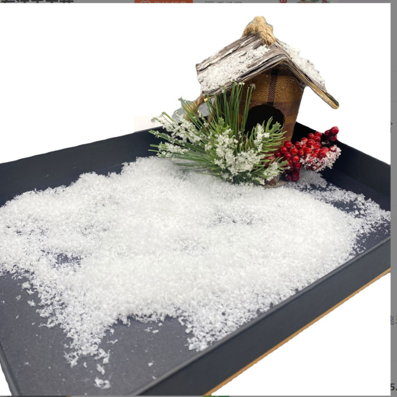 人工雪、雪の結晶、クリスマスツリーの枝、雪粉、粉雪、造雪、景観用人工雪、映画撮影用人工雪、粉雪|undefined