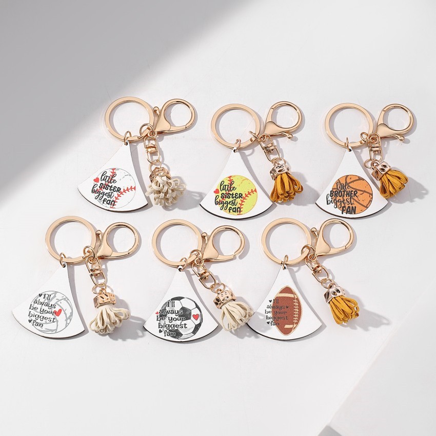 Décontractée Lettre Balle Bois Unisexe Porte-Clés display picture 3