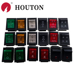 Kcd4 Boat-Shaped Switch Four-Pin Two-Speed Four-Pin Three-Speed Six-Pin Three-Speed with Light Single Slot 25*31 Factory Direct Supply
