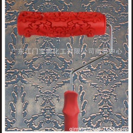 源头批发橡胶滚花涂装滚筒工厂滚花涂饰艺术漆墙艺装饰机料盒滚筒