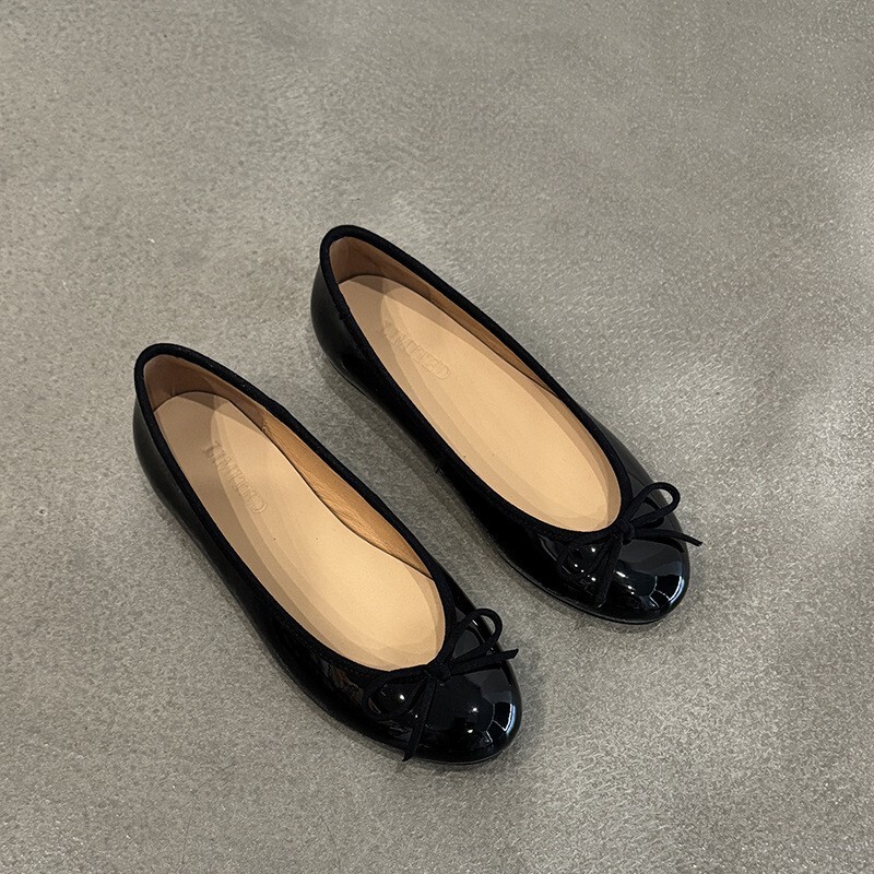 Sheepskin Version ~ 2025 New Bow Shallow Ballet Shoes for Pregnant Women Flats Shoes Scoop Shoes Sheepskin Flats for Women