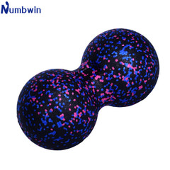 Large eva peanut ball solid black pink blue dot yoga ball massage relaxes muscles wrist conjoined fascia ball