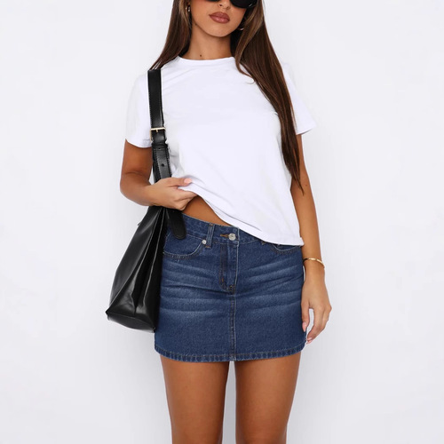 DY European and American foreign trade cross-border supply retro slim fit elastic fashionable casual denim skirt women denim skirt