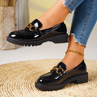 P 80391 Red Loafers Women's 2025 Spring Autumn �tɫ����Ь