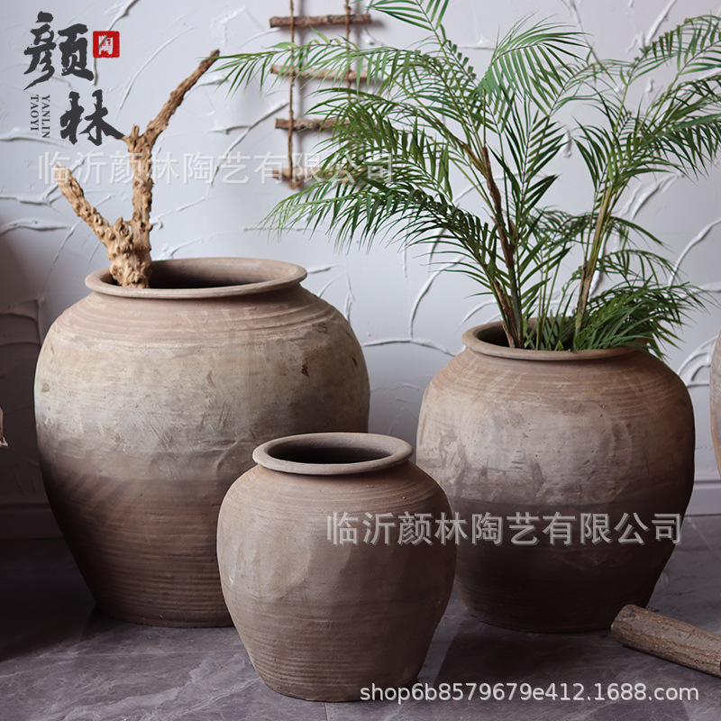 Taza de tierra, jarro redondo, jarro de tierra, jarro de cerámica, jarro de tierra