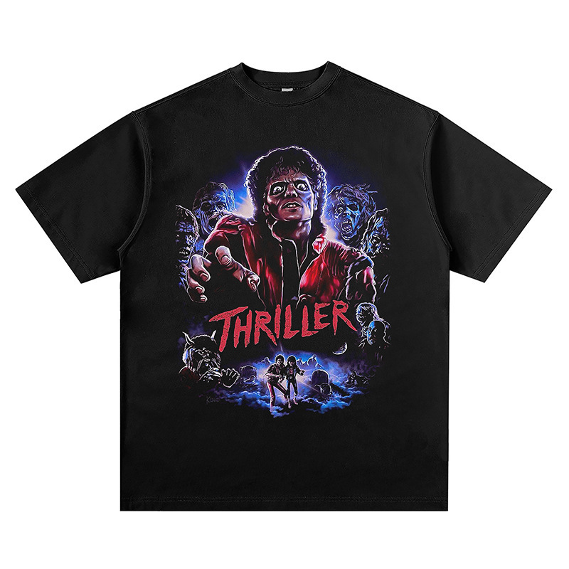 Michael Jackson Michael Jackson MJ printed short sleeve loose VINTAGE European and American T-shirt