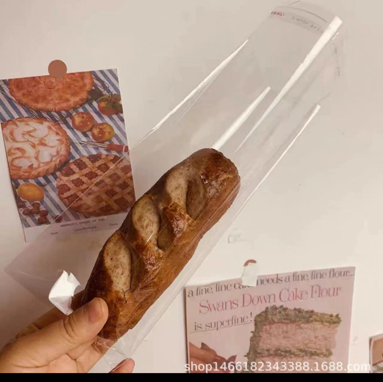 ベーグルパン包装袋使い捨て透明食品袋自己粘着ビスケットタルトベーキングトーストジップロックバッグ