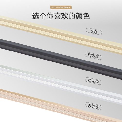 Wholesale Nordic Vlogger Full-Length Mirror Home Use Floor Mirror LED Lighted Dressing Mirror Wall Mounted Fashion Store Try-On Mirror