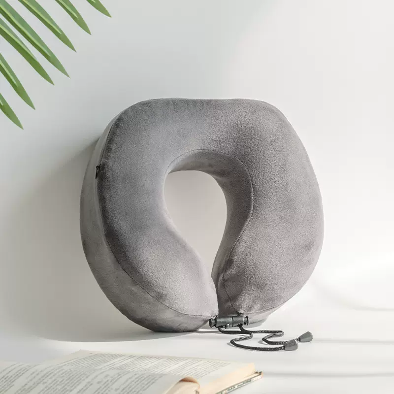 水晶绒U形枕记忆棉护颈U型枕 厂家直销脖子颈枕护颈椎开车旅行枕