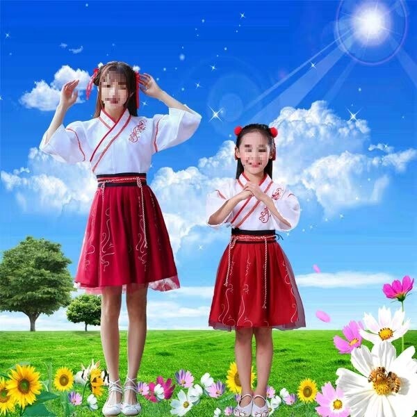 Hanfu Dance Costumes with Chinese Elements for Performances, Spring and Summer Style for Young Girls and Students, Traditional Chinese Women's Clothing Hanfu Dance Costumes with Chinese Elements for Performances, Spring and Summer Style for Young Girls and Students, Traditional Chinese Women's Clothing