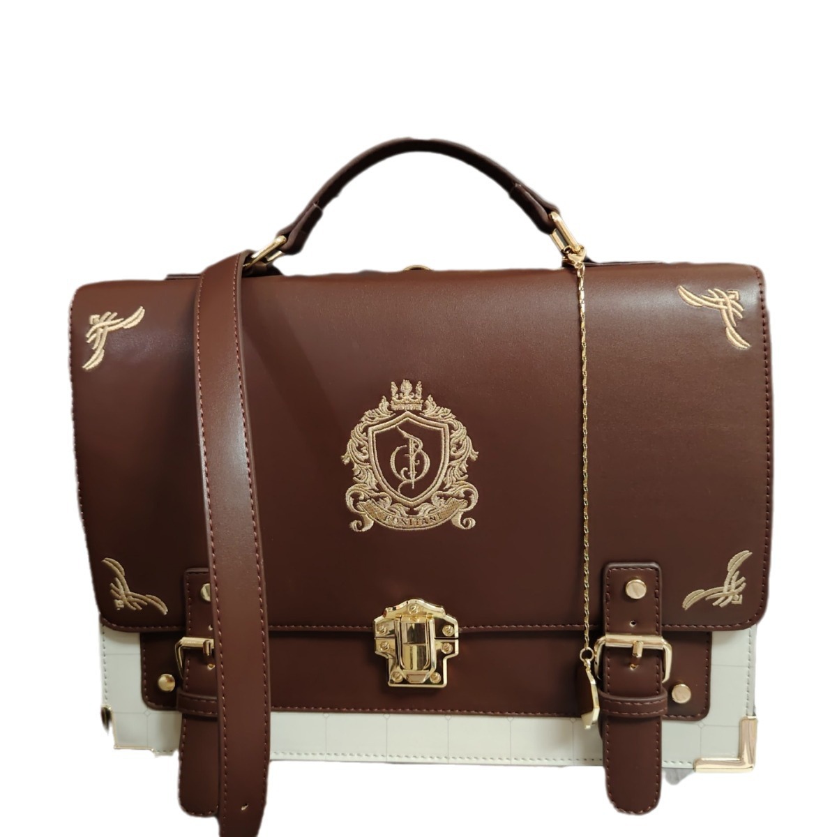 JK British Style Anime Retro Badge Cambridge Bag, Student Shoulder Crossbody Handbag, Versatile Academy Briefcase - Thumbnail 5