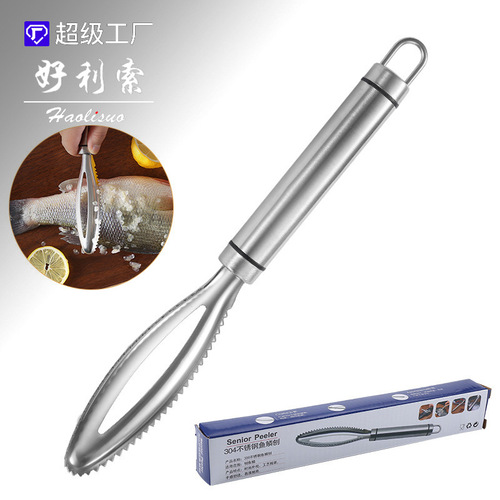Fish scale planer 304 stainless steel fish scale planer kitchen gadget manufacturer direct sales fish killing tool