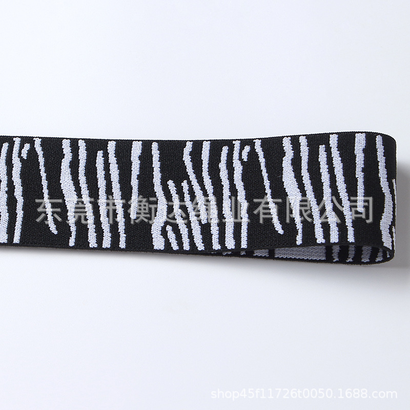 Inventario de 4cm zebra rayas computadora Jacquard banda elástica ropa zapatos sombreros pantalones falda calzoncillos cintura elástica
