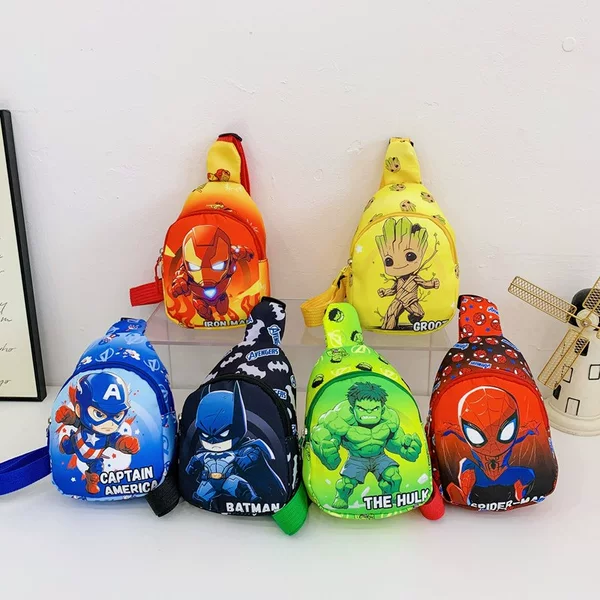 Cross-Border Animation Cartoon Children's Chest Bag Creative New Style Shoulder Bag for Boys and Girls Large Capacity Lightweight Coin Crossbody Bag