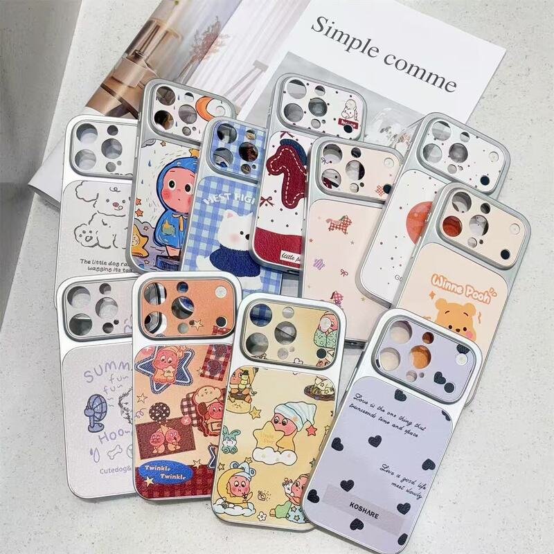 Suitable for Oppo A7Pro/A58/Reno16 Cartoon Painted Leather Texture Phone Case with Large Window Effect Wholesale