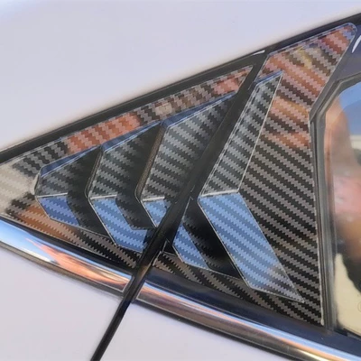 Şüşə kənarı xromları/moldingləri Triangular Window Blinds Carbon Fiber