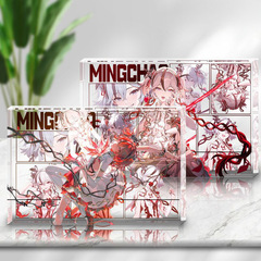 Mingchaochun 周辺高透明アクリルスタンドブラックコーストフラワーゲーム二次元アクリルレンガフォトフレームギフト
