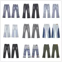 Gallery New Basic Washed Black Stitching Jeans All-match Trousers