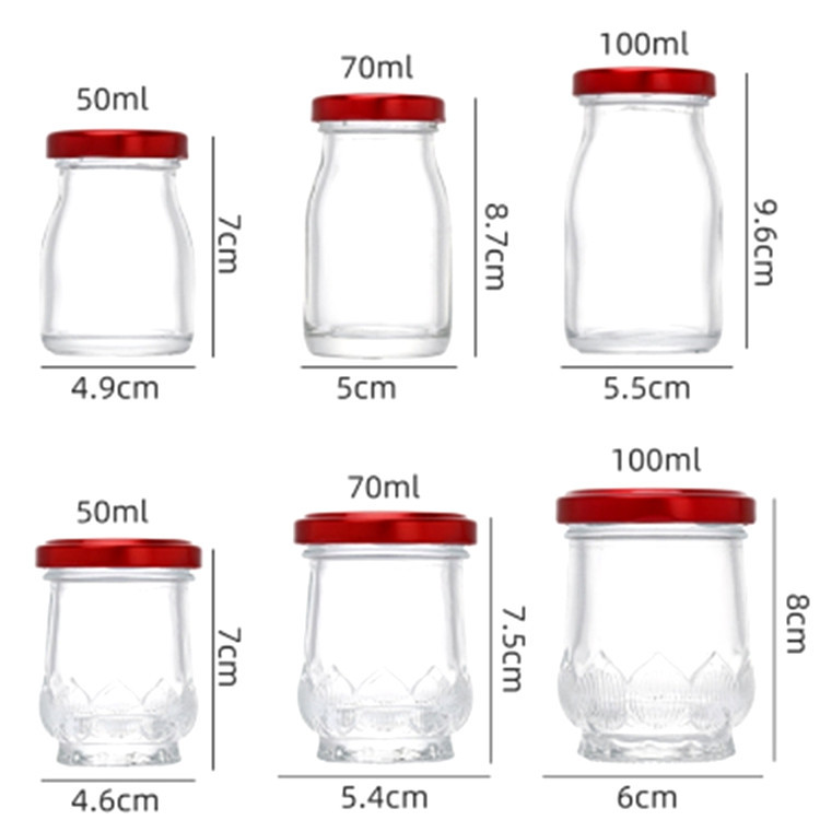 50毫升小容量加厚燕窝鱼胶花椒奶冻鲜炖分装玻璃瓶可高温盖印logo