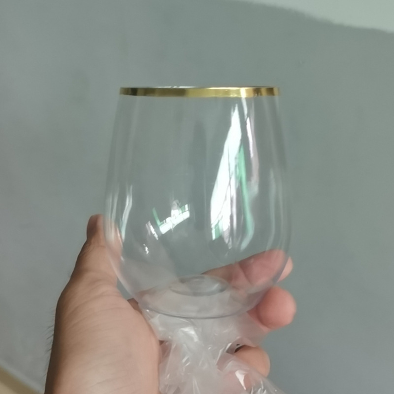 12oz  金口塑料红酒杯