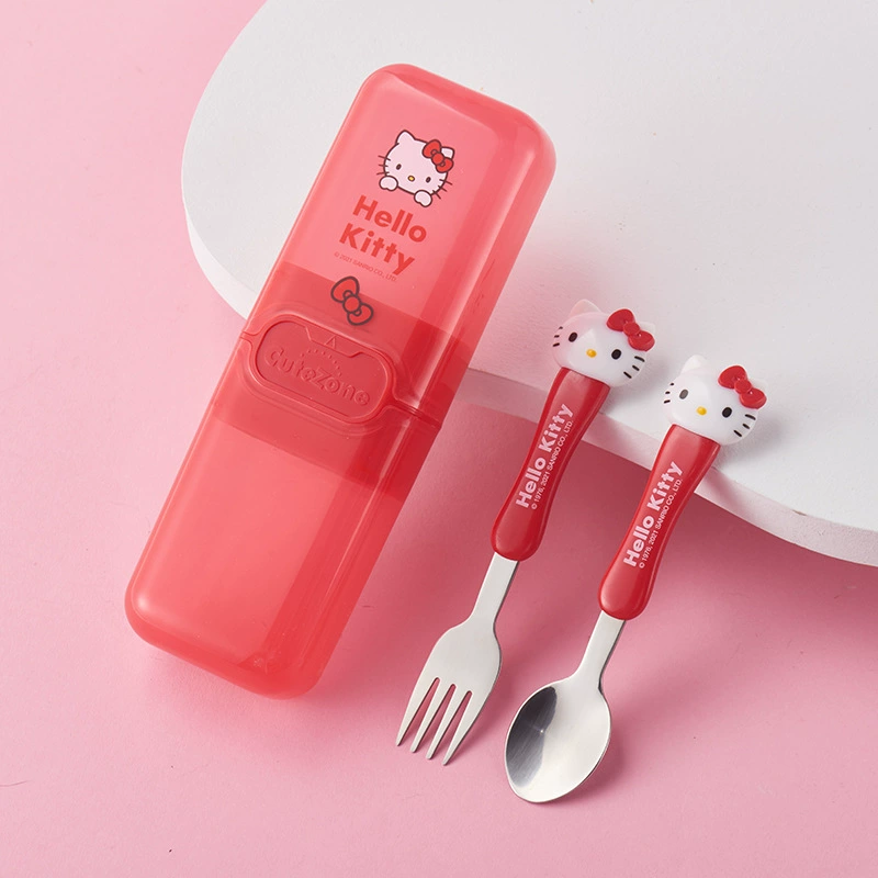 Hello kitty, детские обучающие палочки для тренировок, портативная столовая, набор