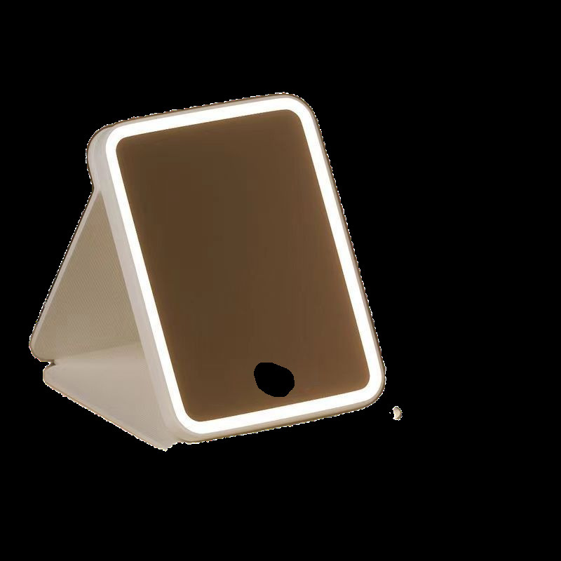 Espejo de maquillaje led con luz tocador plegable Smart HD escritorio portátil portátil dormitorio de estudiantes espejo de escritorio