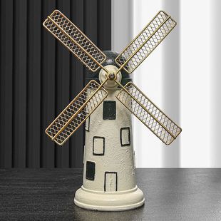 Modern Artificial Dutch Windmill Creative Ornaments Home Wine Cabinet Living Room Tv Cabinet Entrance Decoration Crafts Furnishings