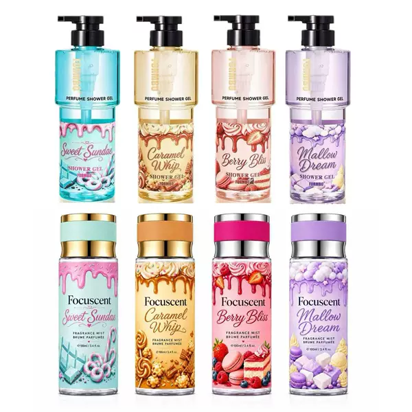 Cross-border exclusive body fragrance shower gel, gourmet series, shower gel for foreign trade, all-English perfume spray