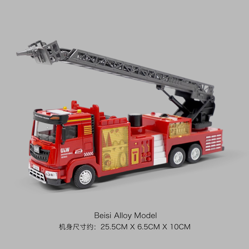 Gran remolque juguete niño camión de rescate en carretera grúa de transporte plana ingeniería de automóviles niños camiones grandes