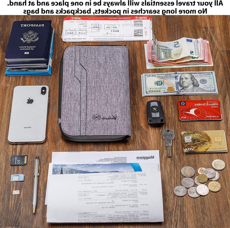 Cross-border Hot-selling Anti-laser Large Capacity Certificate Storage Pasher Bag Waterproof Multifunctional Travel Portable Wallet Card Holds