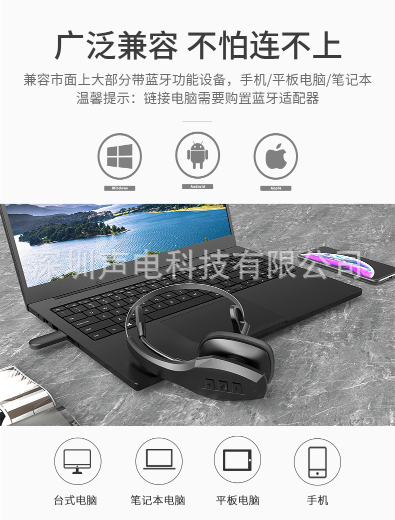 Huaqiangbei Bluetooth-Kopfhörer, Sprachkommunikationsmodell mit ENC-Geräuschunterdrückung, speziell für grenzüberschreitende Lastwagenfahrer.