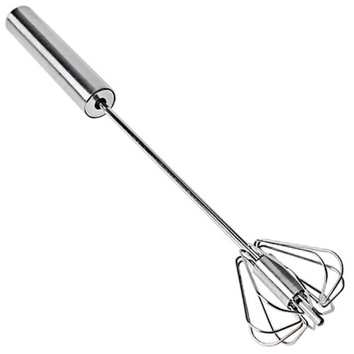 10-inch, 12-inch, 14-inch stainless steel rotating press manual egg beater stainless steel egg beater cream baking tool