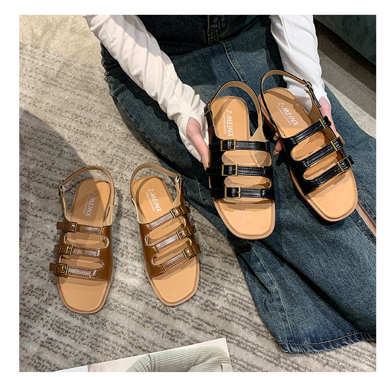 Damen Römersandalen Mit Flacher Sohle Für Den Sommer_voghion.com
