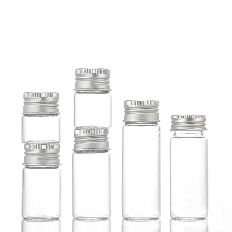 求精厂家直供铝盖螺口玻璃27mm平底玻璃可带盖试管现批发