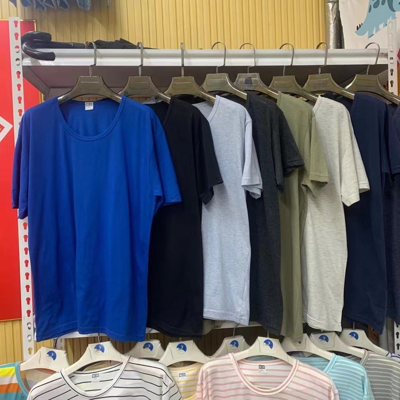 Summer Short-Sleeve T-Shirt for Men, Round Neck, Solid Color, Sports Casual Shirt, Versatile Slim-Fit Half-Sleeve Base Shirt, Trendy Style for Middle-Aged Men