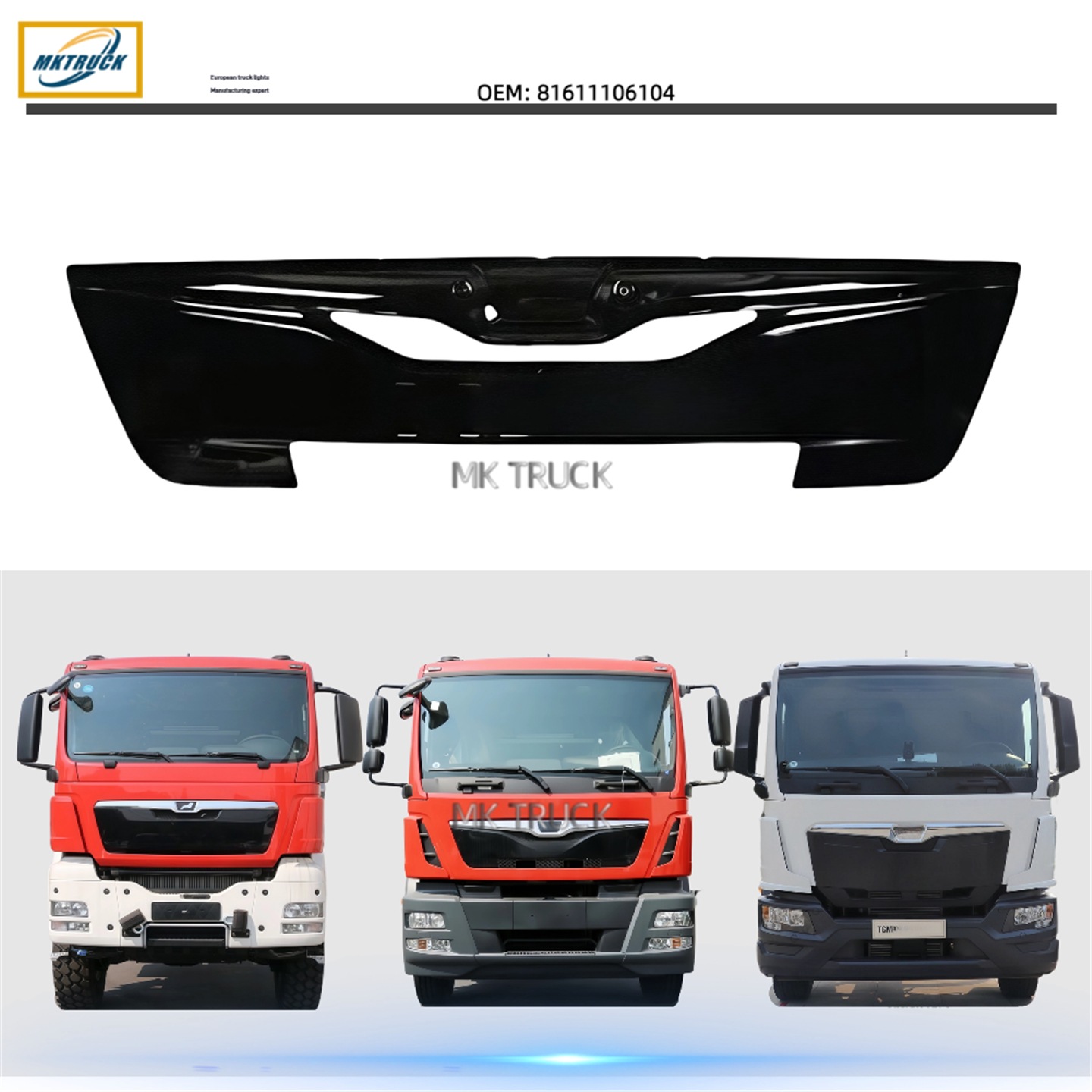 Rejilla del panel frontal 81611106104 para piezas de camiones MAN TGL TGM