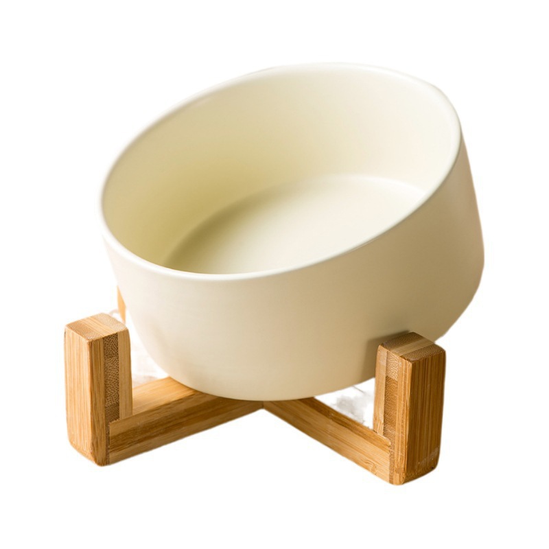 Tazón para gatos Tazón de comida de cerámica para patas altas Tazón de arroz para gatos Tazón de agua para proteger la columna cervical para evitar volcar Tazón para perros Tazón para mascotas Tazón para gatos
