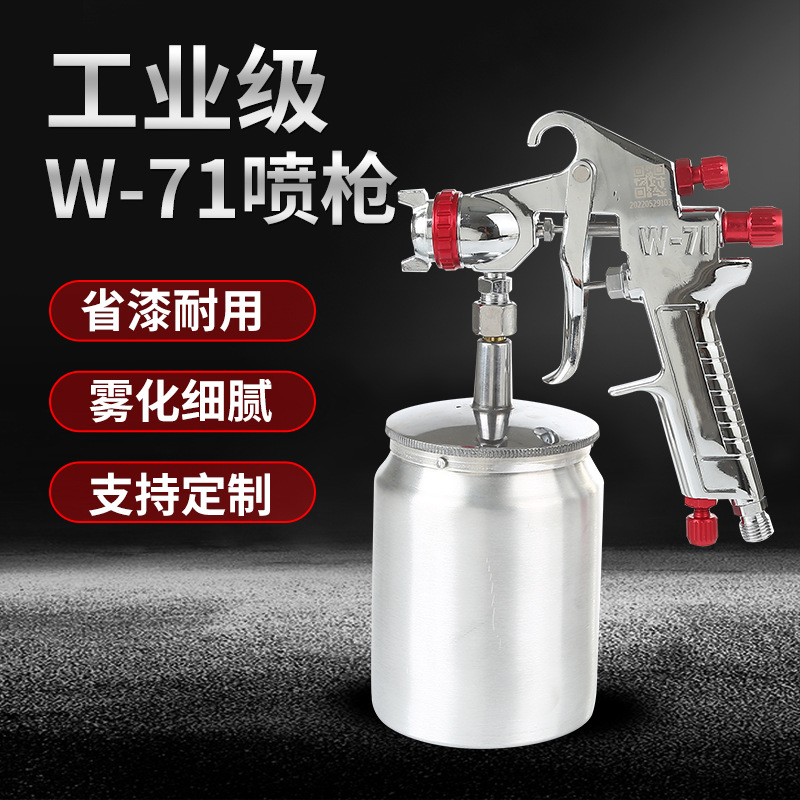 精品戴力斯W-71家具汽车钣金面漆喷漆枪高雾化高品质省漆气动喷枪