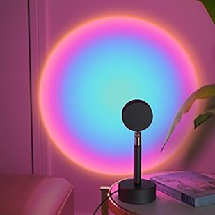 Cross-Border Spotlight Cob Sunset Light Lens Sunset Light Popular Living Room Floor Projection Light Live Broadcast Atmosphere Light