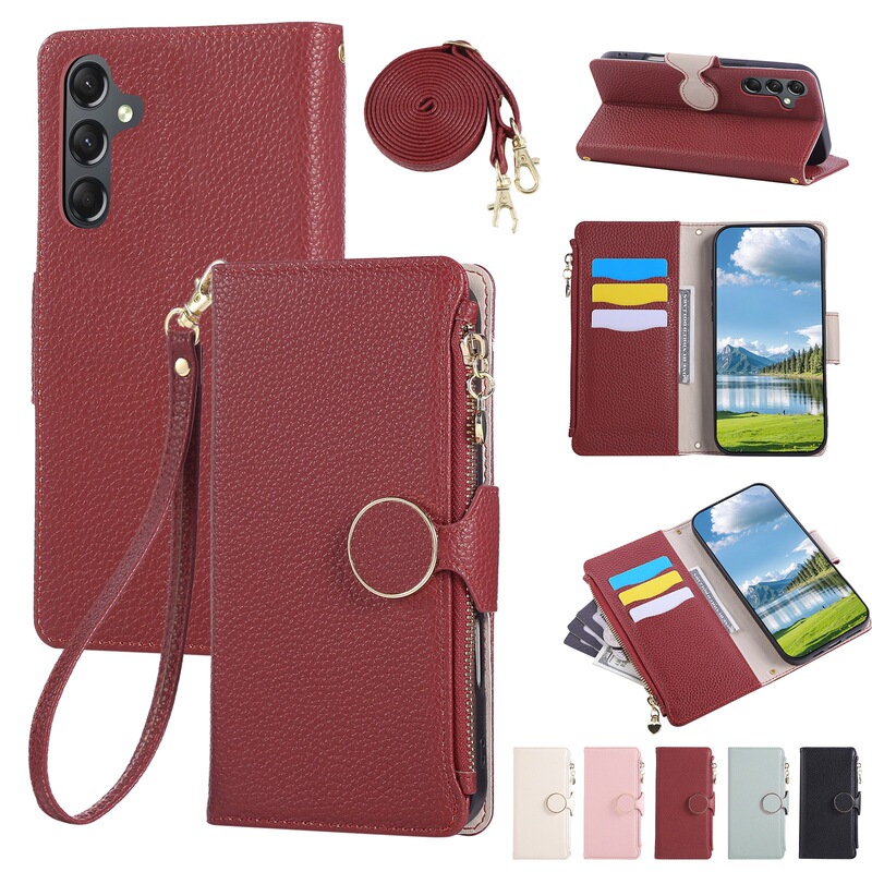 Suitable for Samsung Z Fold8 Ultra foldable phone case, S26 round buckle zipper, A57 anti-drop protective case Suitable for Samsung Z Fold8 Ultra foldable phone case, S26 round buckle zipper, A57 anti-drop protective case