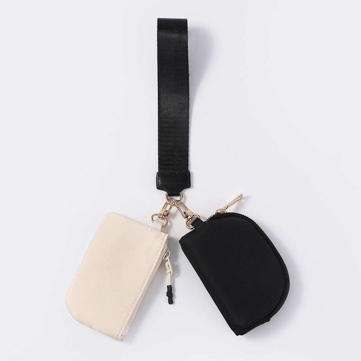 Bolso de muñeca transfronterizo LULU con el mismo estilo Mini bolso de color de moda portátil Estuche para llaves de almacenamiento impermeable de nailon