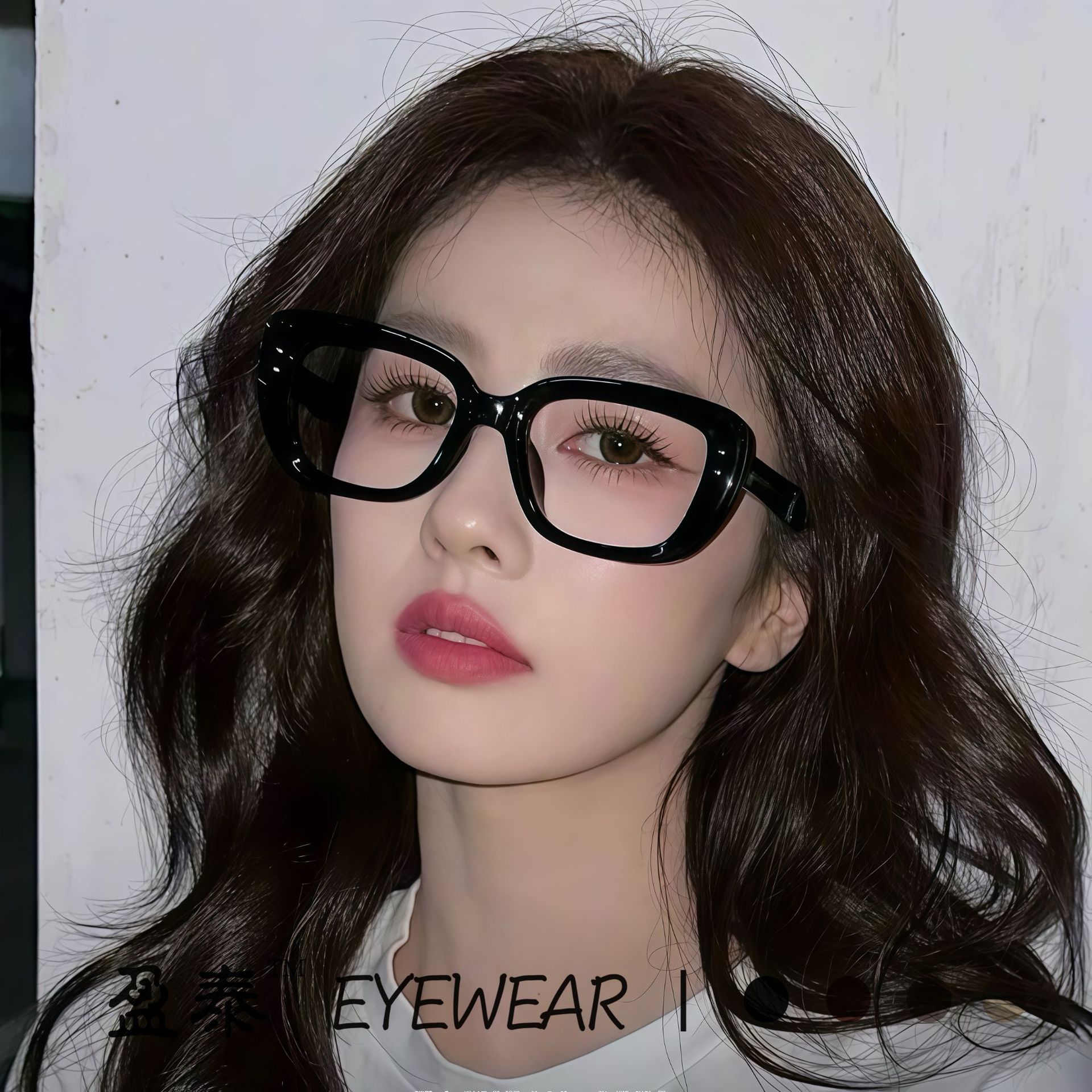 白露同款防蓝光眼镜女抗辐射疲劳无度数黑框素颜眼睛框可配近视镜