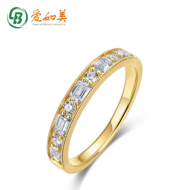时尚通勤PT950镶培育钻戒指男女跨境多种形状钻戒不掉色指环批发