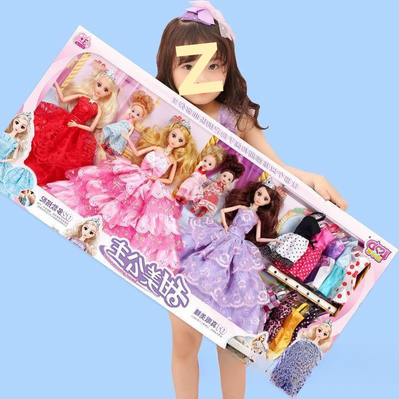 Подарочная коробка, сумка, набор, Barbie кукла, набор для переодевания вprincess пластик, полный комплект